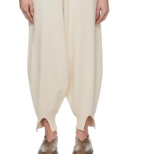 Monica Cordera off-white Vented Cuff lounge Pants